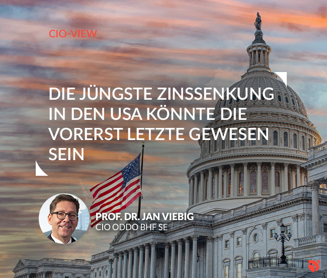 Die jüngste Zinssenkung in den USA könnte die vorerst letzte gewesen sein.