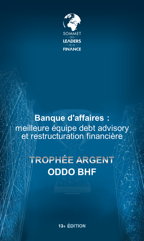 Sommet des leaders de la finance 13e édition trophée argent