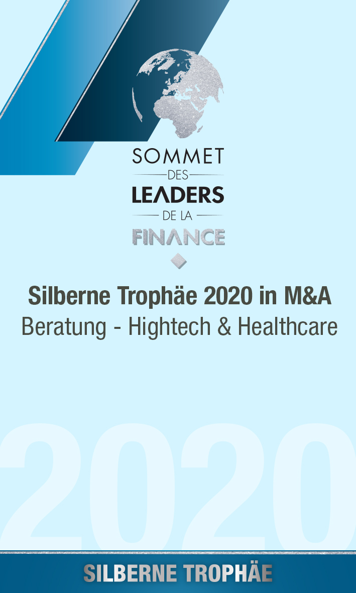 Silberne Trophäe 2020 in M&A Beratung - Hightech & Healthcare